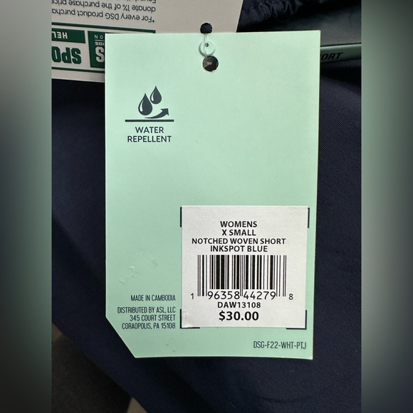 DSG Women’s Water Repellant Notched Woven Short - Inkspot Blue - Picture 6 of 7